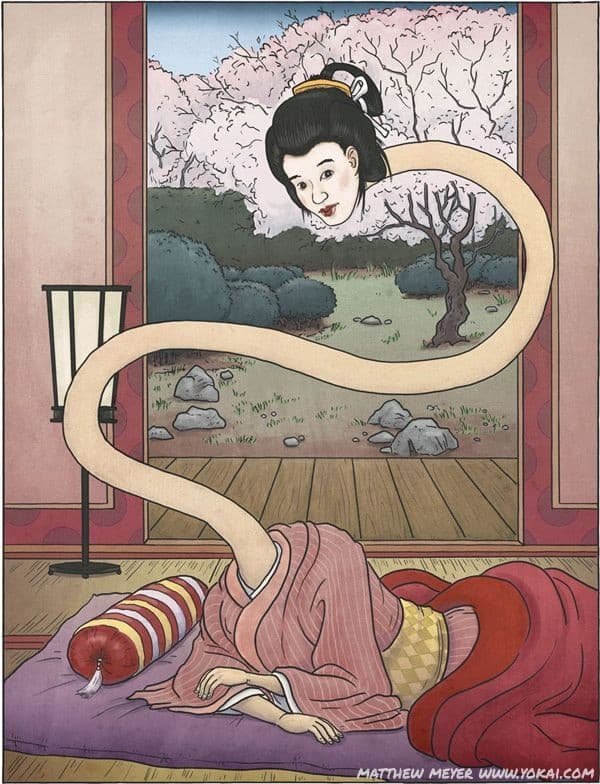 Rokuro Kubi: A ghost with a long neck haunting Japan 3